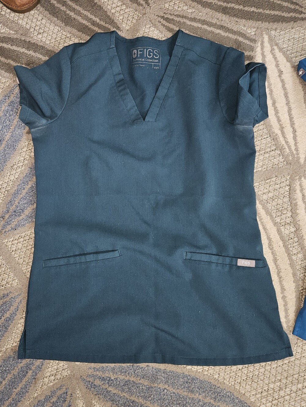 Figs Caribbean Blue Top